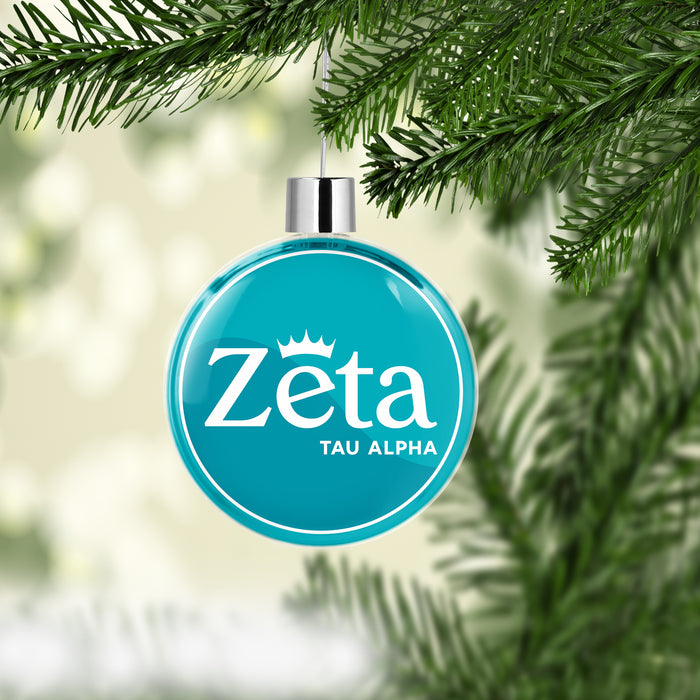 Zeta Tau Alpha Christmas Ornament Flat Round