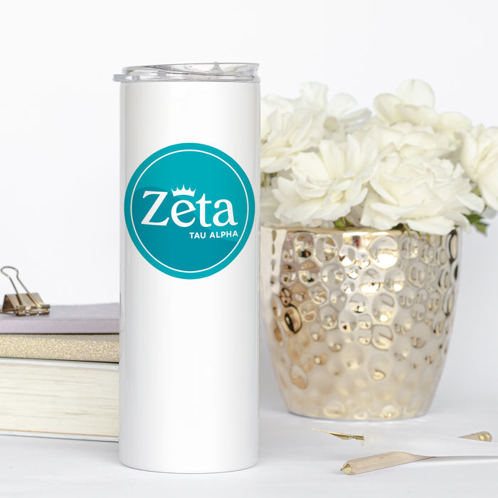 Zeta Tau Alpha Stainless Steel Skinny Tumbler 20 OZ