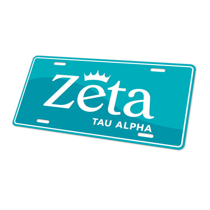 Zeta Tau Alpha Decorative License Plate