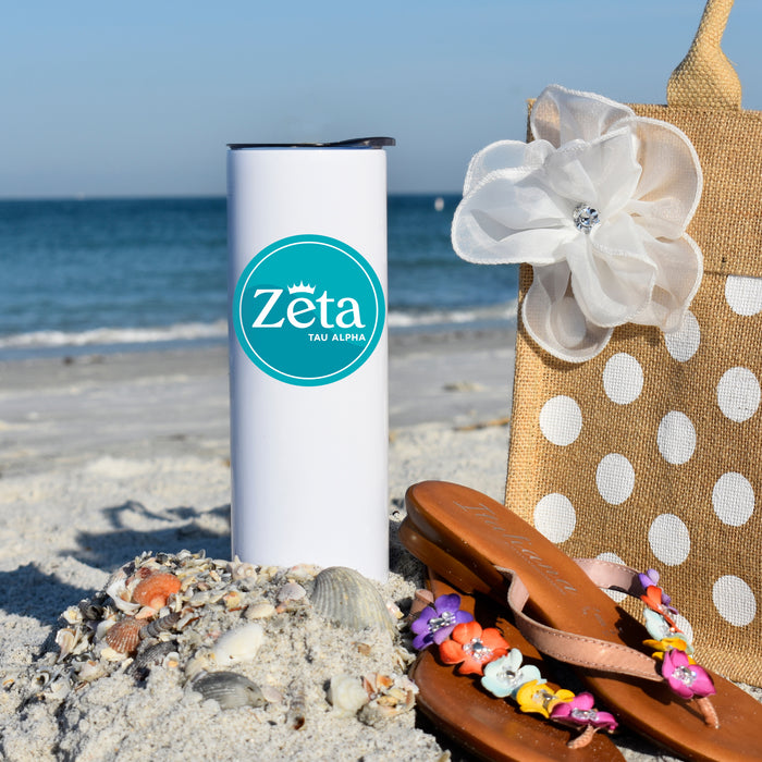 Zeta Tau Alpha Stainless Steel Skinny Tumbler 20 OZ