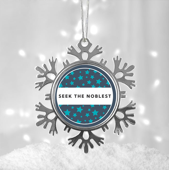 Zeta Tau Alpha Christmas Ornament - Snowflake Metal