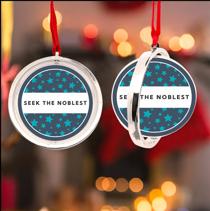 Zeta Tau Alpha Christmas Reversible Flat Round Ornament