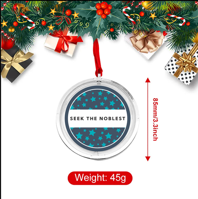 Zeta Tau Alpha Christmas Reversible Flat Round Ornament