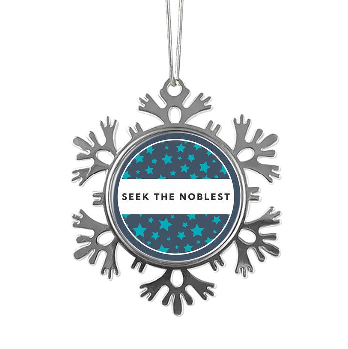 Zeta Tau Alpha Christmas Ornament - Snowflake Metal