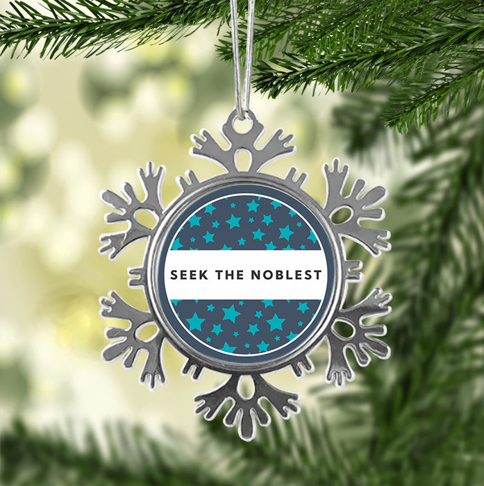 Zeta Tau Alpha Christmas Ornament - Snowflake Metal