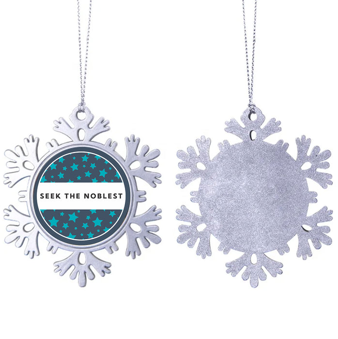 Zeta Tau Alpha Christmas Ornament - Snowflake Metal