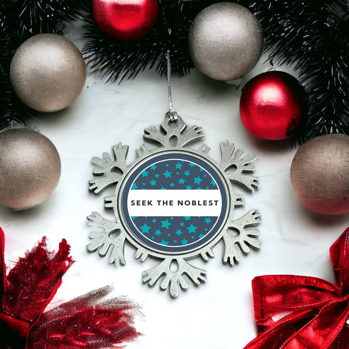 Zeta Tau Alpha Christmas Ornament - Snowflake Metal