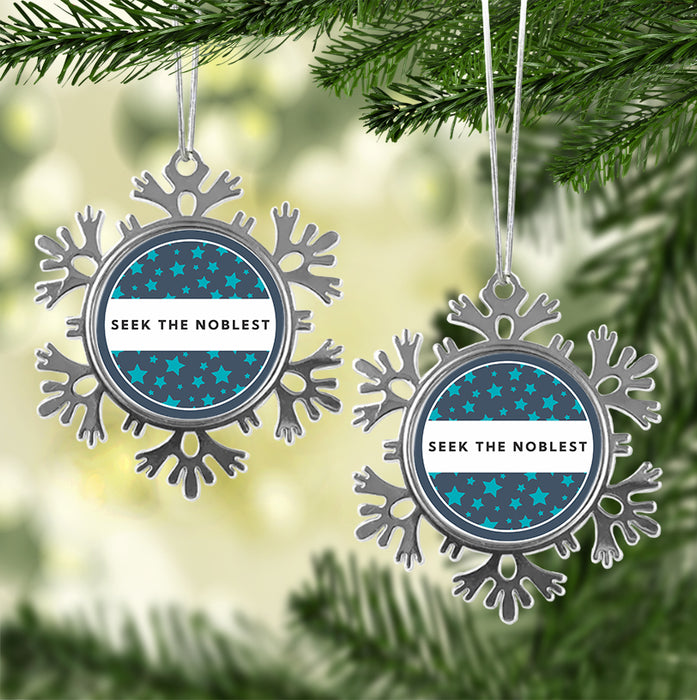 Zeta Tau Alpha Christmas Ornament - Snowflake Metal