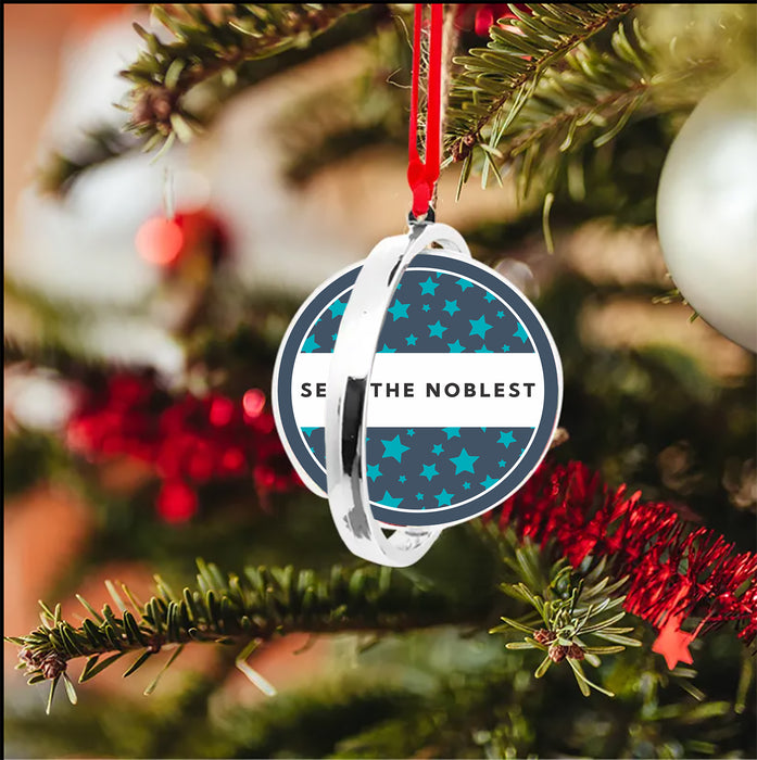 Zeta Tau Alpha Christmas Reversible Flat Round Ornament