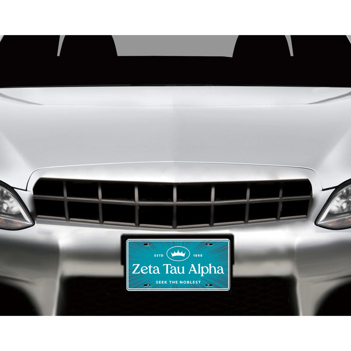 Zeta Tau Alpha Decorative License Plate