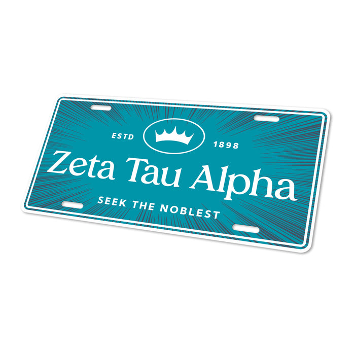 Zeta Tau Alpha Decorative License Plate
