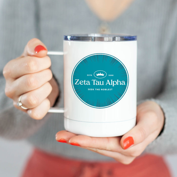 Zeta Tau Alpha Stainless Steel Travel Mug 13 OZ