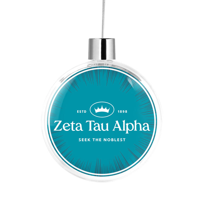 Zeta Tau Alpha Christmas Ornament Flat Round
