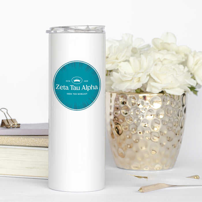 Zeta Tau Alpha Stainless Steel Skinny Tumbler 20 OZ
