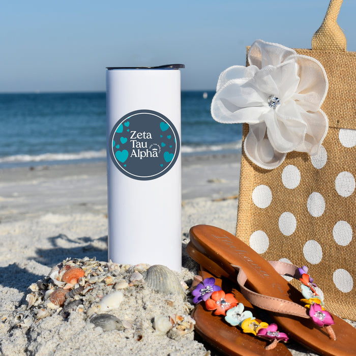 Zeta Tau Alpha Stainless Steel Skinny Tumbler 20 OZ