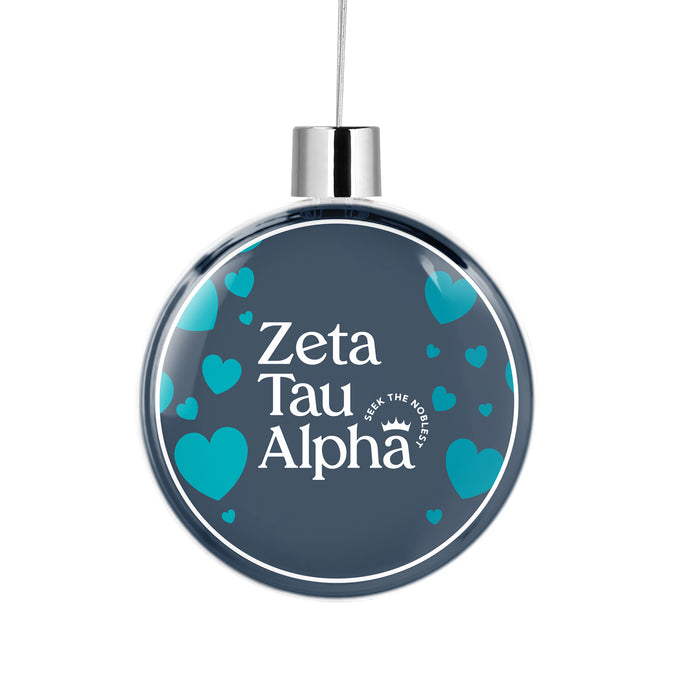 Zeta Tau Alpha Christmas Ornament Flat Round