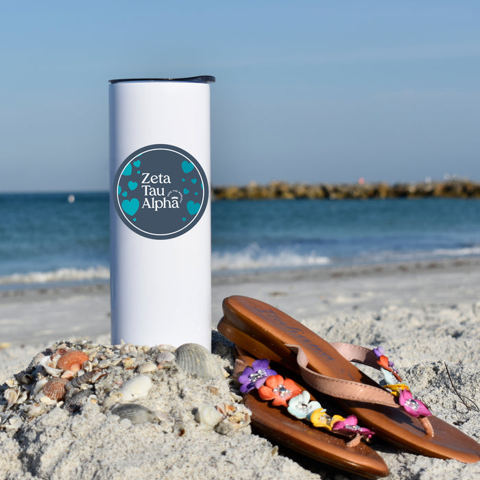 Zeta Tau Alpha Stainless Steel Skinny Tumbler 20 OZ