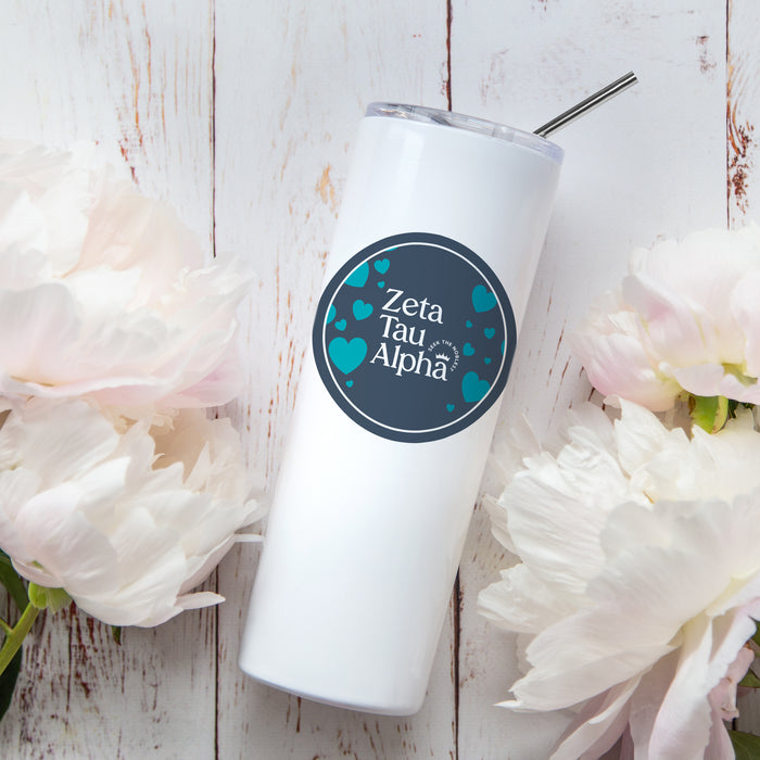 Zeta Tau Alpha Stainless Steel Skinny Tumbler 20 OZ