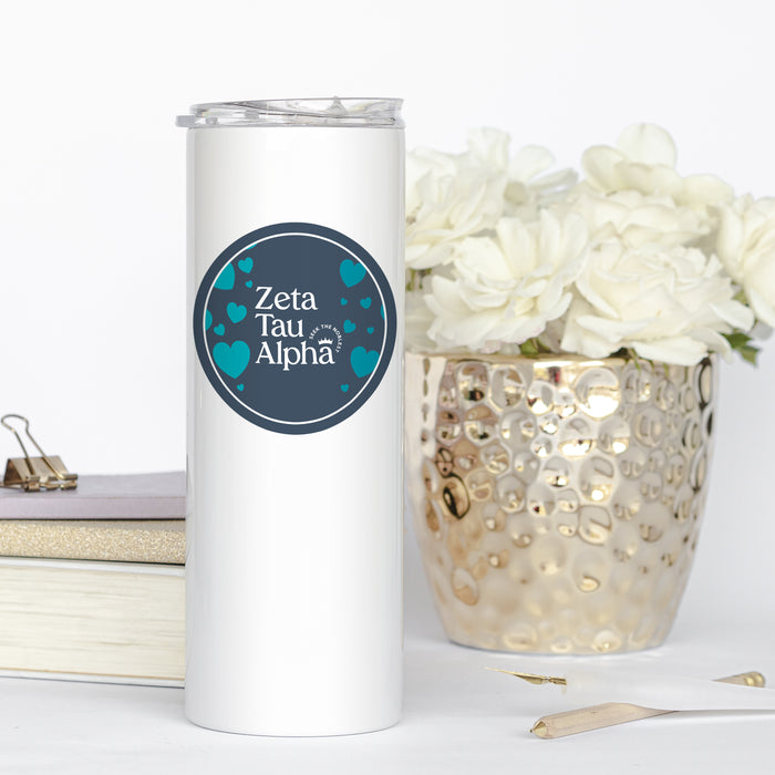 Zeta Tau Alpha Stainless Steel Skinny Tumbler 20 OZ