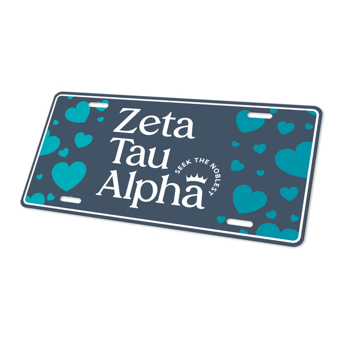 Zeta Tau Alpha Decorative License Plate