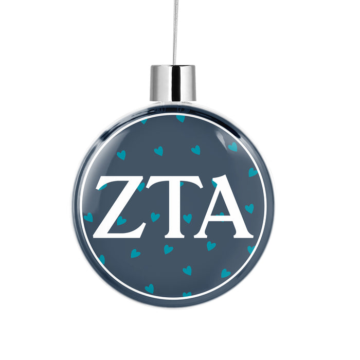 Zeta Tau Alpha Christmas Ornament Flat Round