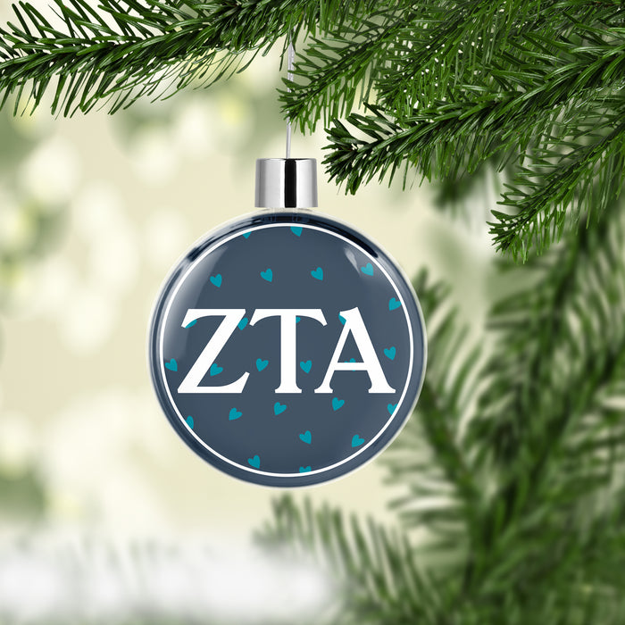 Zeta Tau Alpha Christmas Ornament Flat Round