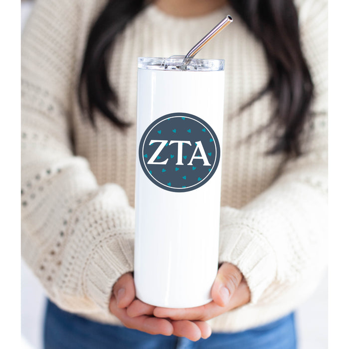 Zeta Tau Alpha Stainless Steel Skinny Tumbler 20 OZ