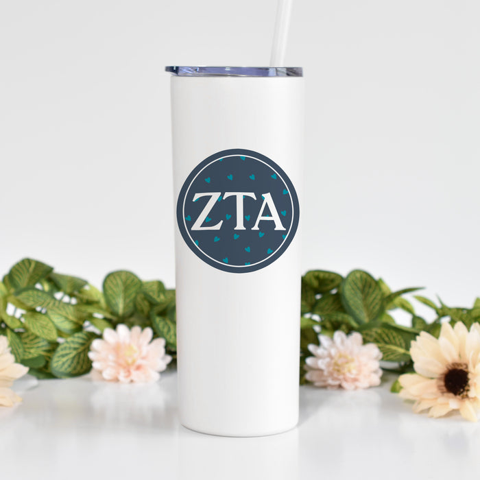 Zeta Tau Alpha Stainless Steel Skinny Tumbler 20 OZ