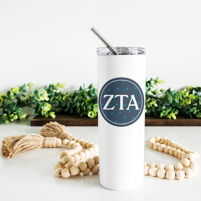 Zeta Tau Alpha Stainless Steel Skinny Tumbler 20 OZ
