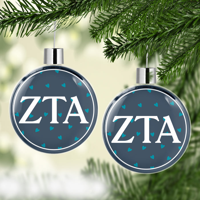Zeta Tau Alpha Christmas Ornament Flat Round