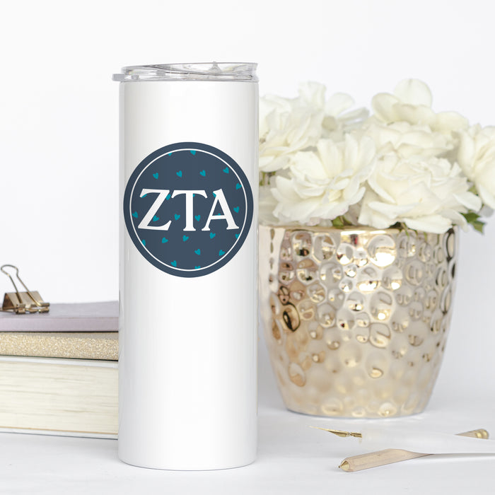 Zeta Tau Alpha Stainless Steel Skinny Tumbler 20 OZ