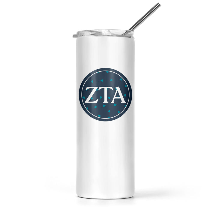 Zeta Tau Alpha Stainless Steel Skinny Tumbler 20 OZ