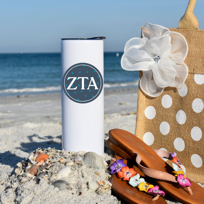 Zeta Tau Alpha Stainless Steel Skinny Tumbler 20 OZ