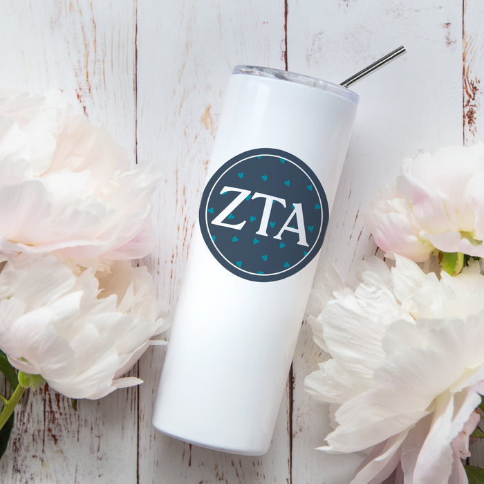 Zeta Tau Alpha Stainless Steel Skinny Tumbler 20 OZ