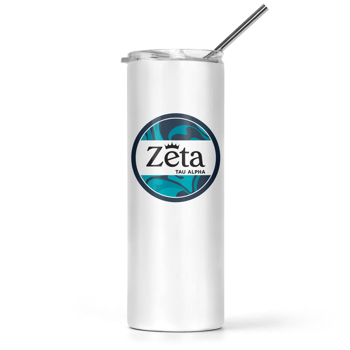 Zeta Tau Alpha Stainless Steel Skinny Tumbler 20 OZ
