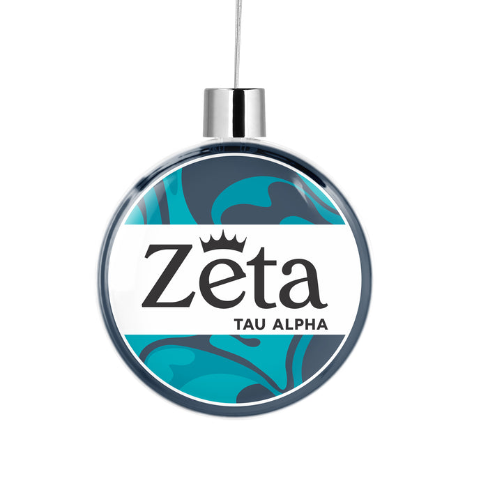Zeta Tau Alpha Christmas Ornament Flat Round