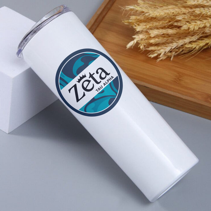 Zeta Tau Alpha Stainless Steel Skinny Tumbler 20 OZ