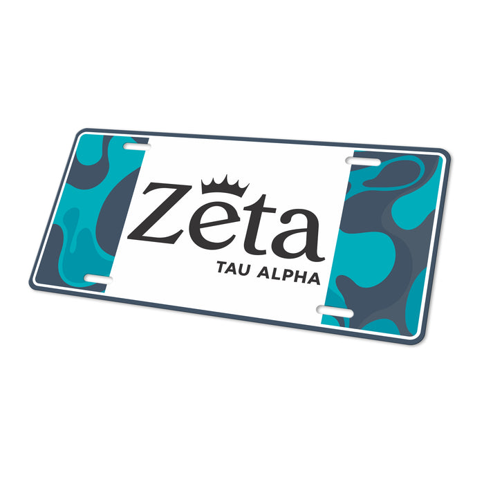 Zeta Tau Alpha Decorative License Plate