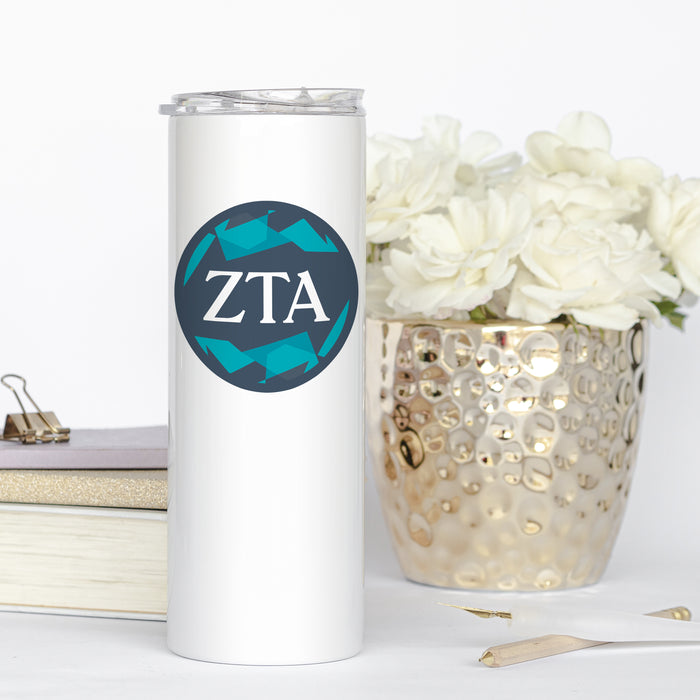 Zeta Tau Alpha Stainless Steel Skinny Tumbler 20 OZ