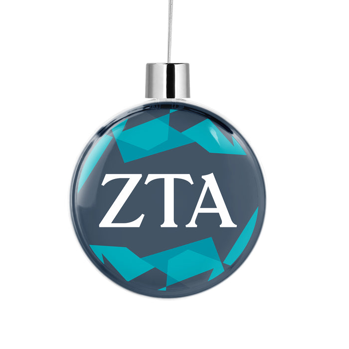 Zeta Tau Alpha Christmas Ornament Flat Round