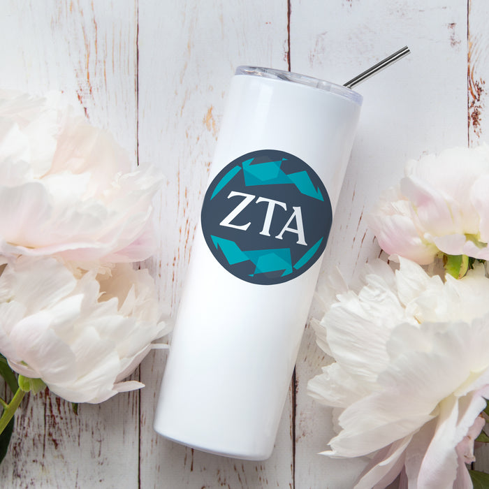 Zeta Tau Alpha Stainless Steel Skinny Tumbler 20 OZ