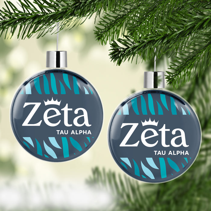 Zeta Tau Alpha Christmas Ornament Flat Round
