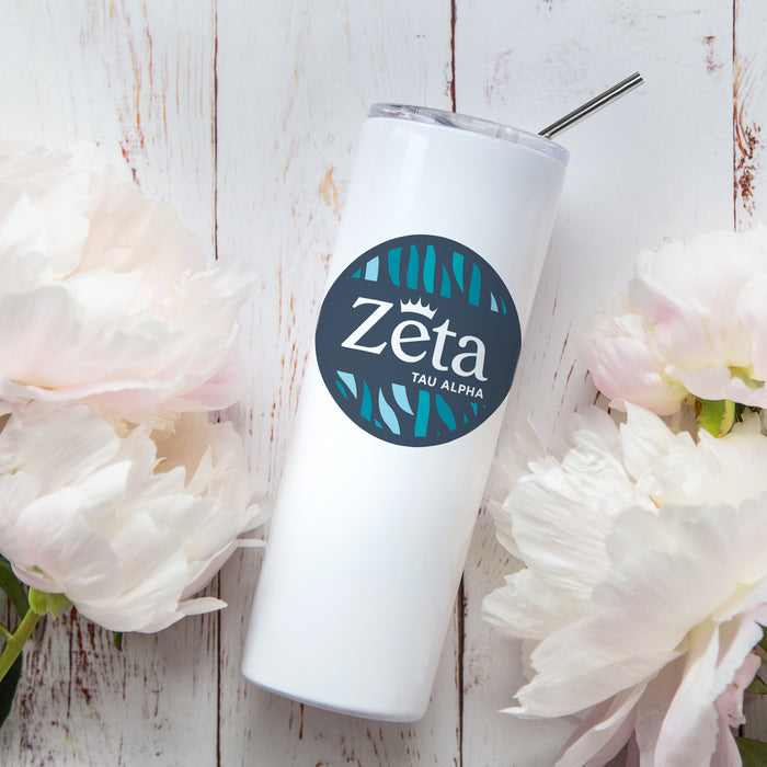 Zeta Tau Alpha Stainless Steel Skinny Tumbler 20 OZ