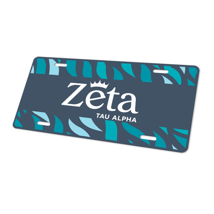 Zeta Tau Alpha Decorative License Plate