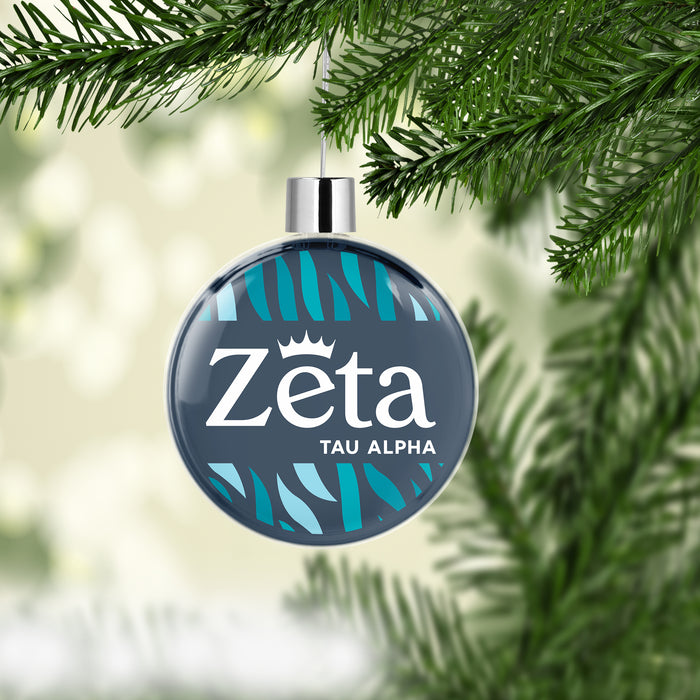 Zeta Tau Alpha Christmas Ornament Flat Round