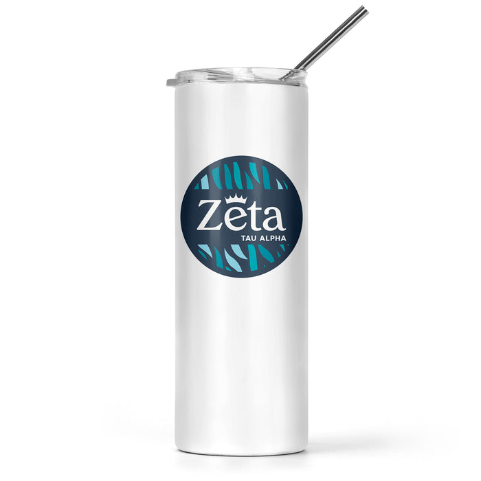 Zeta Tau Alpha Stainless Steel Skinny Tumbler 20 OZ