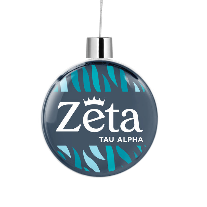 Zeta Tau Alpha Christmas Ornament Flat Round