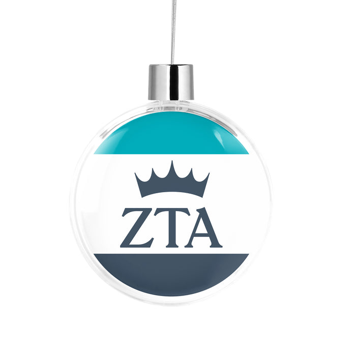 Zeta Tau Alpha Christmas Ornament Flat Round