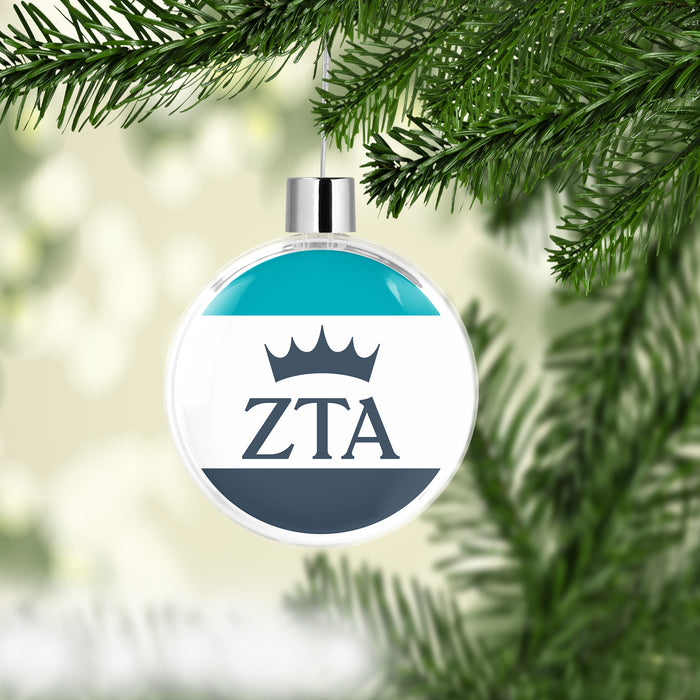 Zeta Tau Alpha Christmas Ornament Flat Round