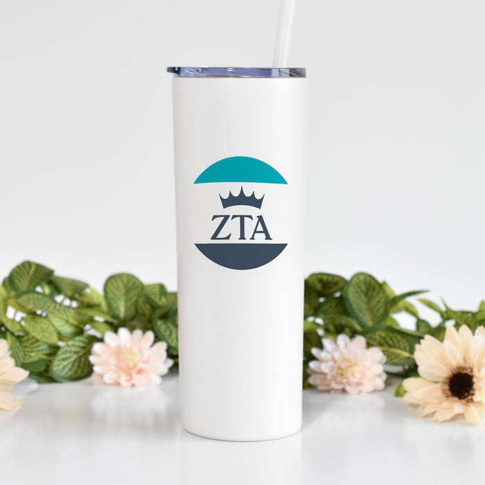 Zeta Tau Alpha Stainless Steel Skinny Tumbler 20 OZ
